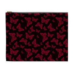 Red And Black Butterflies Cosmetic Bag (xl) by SpinnyChairDesigns