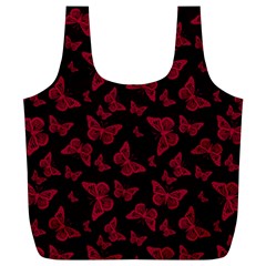 Red And Black Butterflies Full Print Recycle Bag (xl) by SpinnyChairDesigns