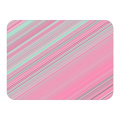 Turquoise And Pink Striped Double Sided Flano Blanket (mini)  by SpinnyChairDesigns