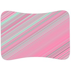 Turquoise And Pink Striped Velour Seat Head Rest Cushion by SpinnyChairDesigns