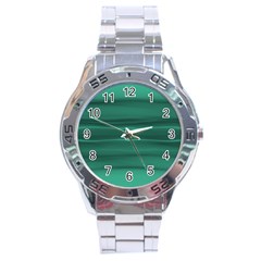 Biscay Green Ombre Stainless Steel Analogue Watch by SpinnyChairDesigns