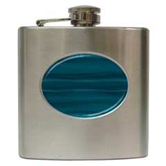 Teal Blue Ombre Hip Flask (6 Oz) by SpinnyChairDesigns