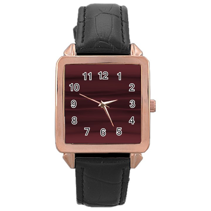 Burgundy Wine Ombre Rose Gold Leather Watch 