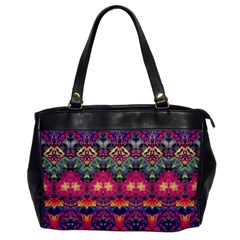 Boho Colorful Pattern Oversize Office Handbag by SpinnyChairDesigns