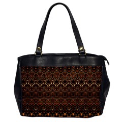 Boho Brown Gold Oversize Office Handbag by SpinnyChairDesigns