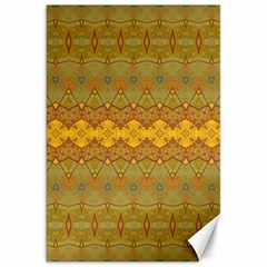 Boho Old Gold Pattern Canvas 20  X 30  by SpinnyChairDesigns