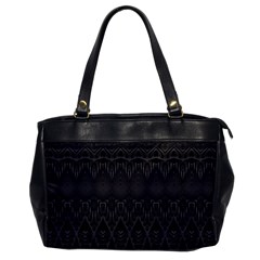Boho Black Diamonds Oversize Office Handbag by SpinnyChairDesigns