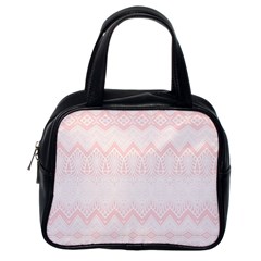 Boho Pastel Pink Pattern Classic Handbag (one Side) by SpinnyChairDesigns