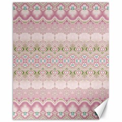 Boho Pastel Spring Floral Pink Canvas 16  X 20  by SpinnyChairDesigns