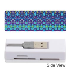 Boho Purple Blue Teal Floral Memory Card Reader (stick)