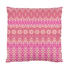 Boho Pink Floral Pattern Standard Cushion Case (two Sides) by SpinnyChairDesigns