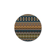 Boho Brown Blue Golf Ball Marker (4 Pack) by SpinnyChairDesigns