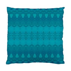 Boho Teal Pattern Standard Cushion Case (one Side) by SpinnyChairDesigns