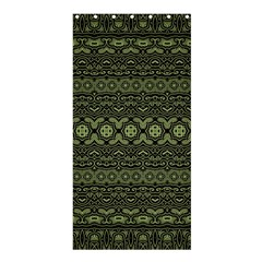 Boho Sage Green Black Shower Curtain 36  X 72  (stall)  by SpinnyChairDesigns