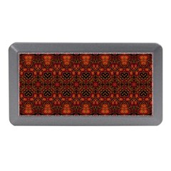 Boho Dark Red Floral Memory Card Reader (mini) by SpinnyChairDesigns