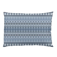 Boho Faded Blue Grey Pillow Case by SpinnyChairDesigns