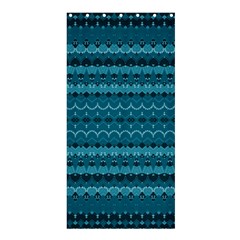 Boho Teal Pattern Shower Curtain 36  X 72  (stall)  by SpinnyChairDesigns