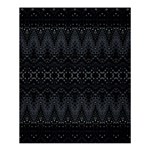 Boho Black and Silver Shower Curtain 60  x 72  (Medium)  60 x72  Curtain