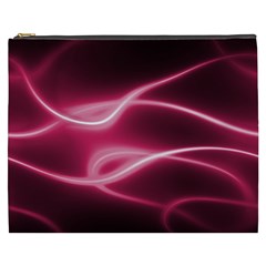 Neon Pink Glow Cosmetic Bag (xxxl) by SpinnyChairDesigns