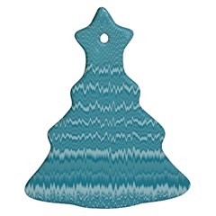 Boho Teal Stripes Ornament (christmas Tree)  by SpinnyChairDesigns