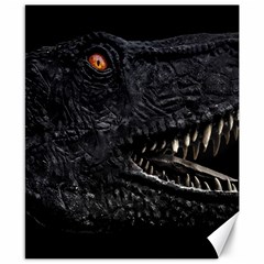 Trex Dinosaur Head Dark Poster Canvas 8  X 10  by dflcprintsclothing