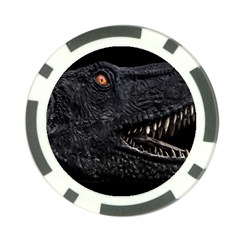 Trex Dinosaur Head Dark Poster Poker Chip Card Guard by dflcprintsclothing