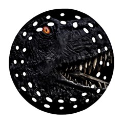 Trex Dinosaur Head Dark Poster Ornament (round Filigree) by dflcprintsclothing