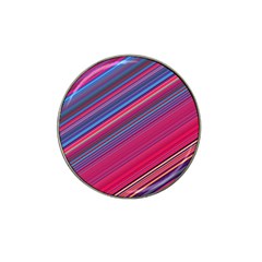 Boho Pink Blue Stripes Hat Clip Ball Marker (4 Pack) by SpinnyChairDesigns