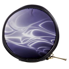 Violet Glowing Swirls Mini Makeup Bag by SpinnyChairDesigns