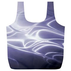Violet Glowing Swirls Full Print Recycle Bag (xl) by SpinnyChairDesigns
