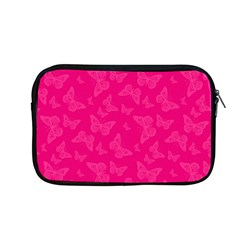 Magenta Pink Butterflies Pattern Apple Macbook Pro 13  Zipper Case by SpinnyChairDesigns