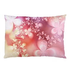 Boho Pastel Pink Floral Print Pillow Case by SpinnyChairDesigns