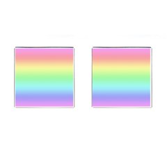 Pastel Rainbow Ombre Cufflinks (square) by SpinnyChairDesigns