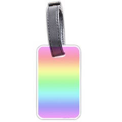 Pastel Rainbow Ombre Luggage Tag (one Side) by SpinnyChairDesigns