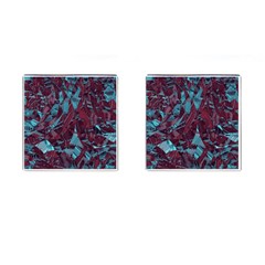 Boho Teal Wine Mosaic Cufflinks (square) by SpinnyChairDesigns