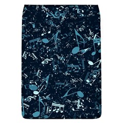 Prussian Blue Music Notes Removable Flap Cover (l) by SpinnyChairDesigns