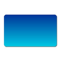 Aqua Blue And Indigo Ombre Magnet (rectangular) by SpinnyChairDesigns