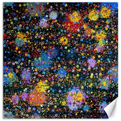 Abstract Paint Splatters Canvas 20  X 20  by SpinnyChairDesigns