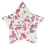 Pink Wildflower Print Star Ornament (Two Sides)