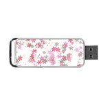Pink Wildflower Print Portable USB Flash (Two Sides)