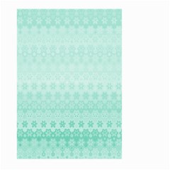 Biscay Green Floral Print Large Garden Flag (two Sides) by SpinnyChairDesigns