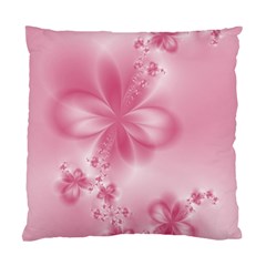 Blush Pink Floral Print Standard Cushion Case (two Sides) by SpinnyChairDesigns