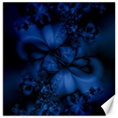 Dark Blue Abstract Pattern Canvas 16  X 16  by SpinnyChairDesigns