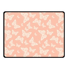 Peaches And Cream Butterfly Print Fleece Blanket (small) by SpinnyChairDesigns