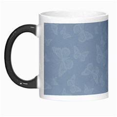 Faded Blue Butterfly Print Morph Mugs by SpinnyChairDesigns