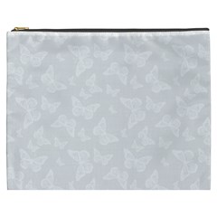 Wedding White Butterfly Print Cosmetic Bag (xxxl) by SpinnyChairDesigns