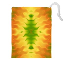 Lemon Lime Tie Dye Drawstring Pouch (4xl) by SpinnyChairDesigns