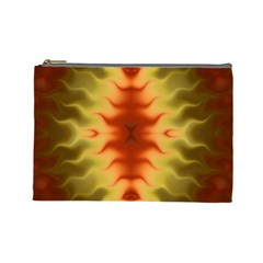 Red Gold Tie Dye Cosmetic Bag (large) by SpinnyChairDesigns