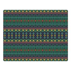 Boho Summer Green Double Sided Flano Blanket (large)  by SpinnyChairDesigns