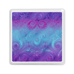 Purple Blue Swirls And Spirals Memory Card Reader (square) by SpinnyChairDesigns